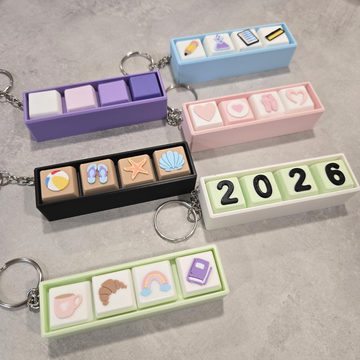 4 Keycap Clicking Keychain