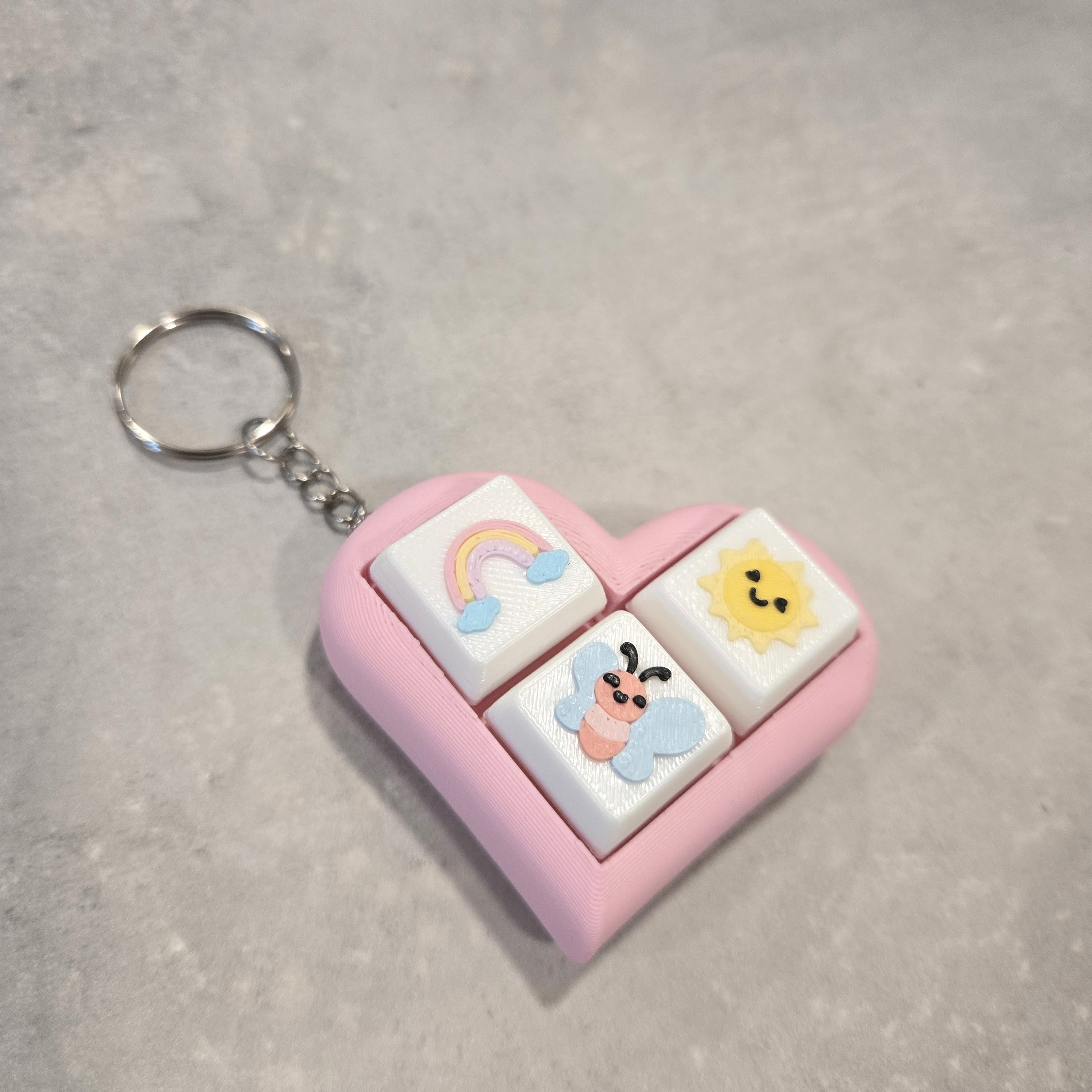 Heart Clicking Keychain