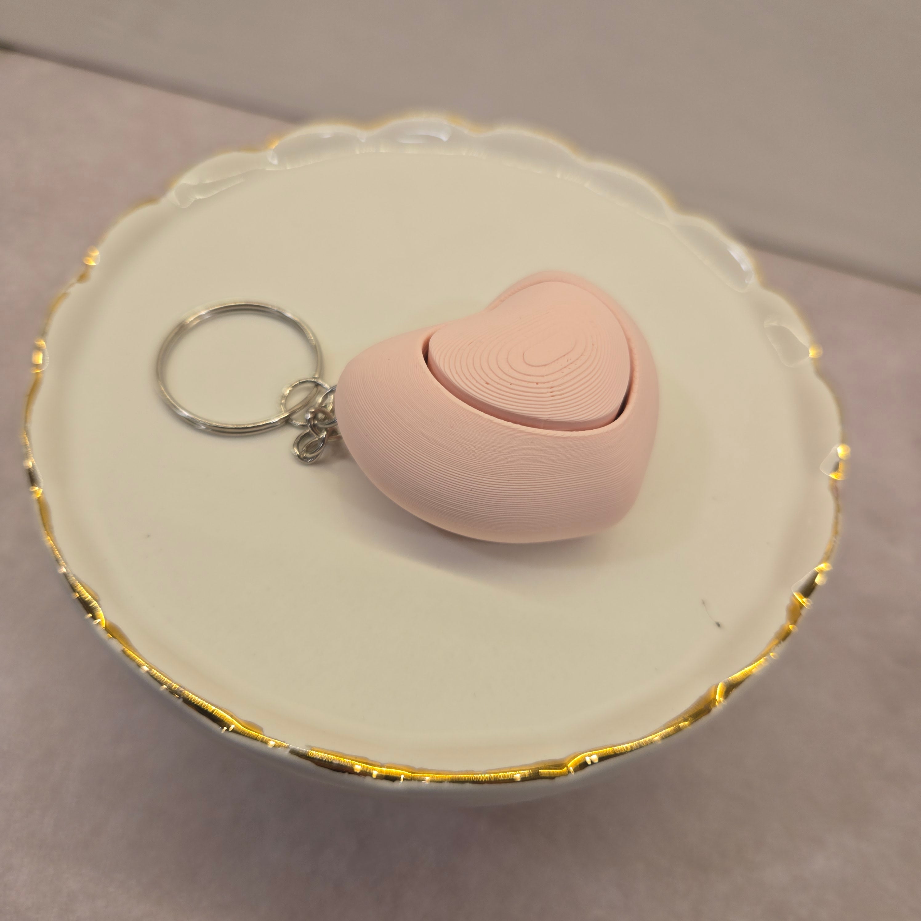 Puffy Heart Clicky Keychain