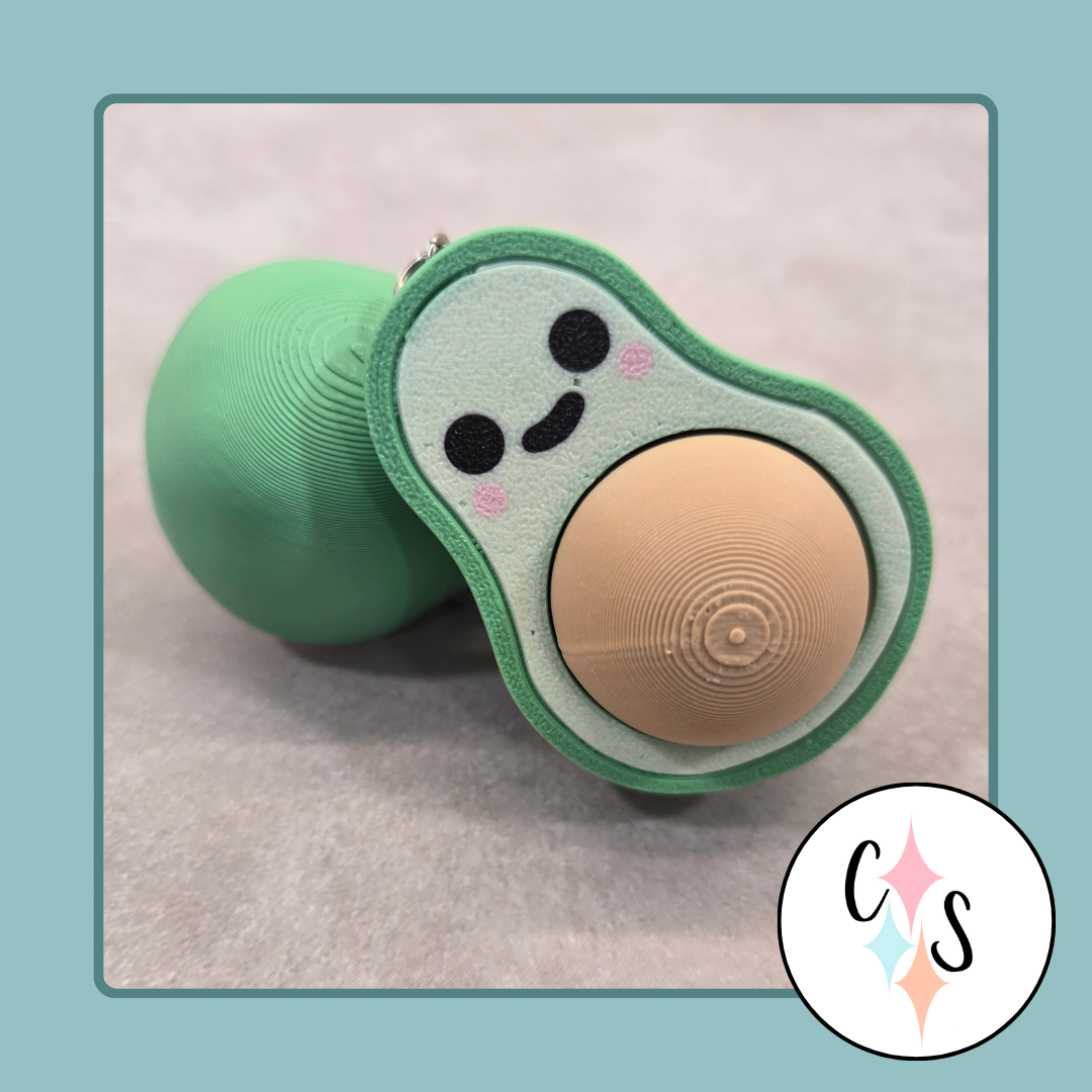 Avocado Clicky Keychain