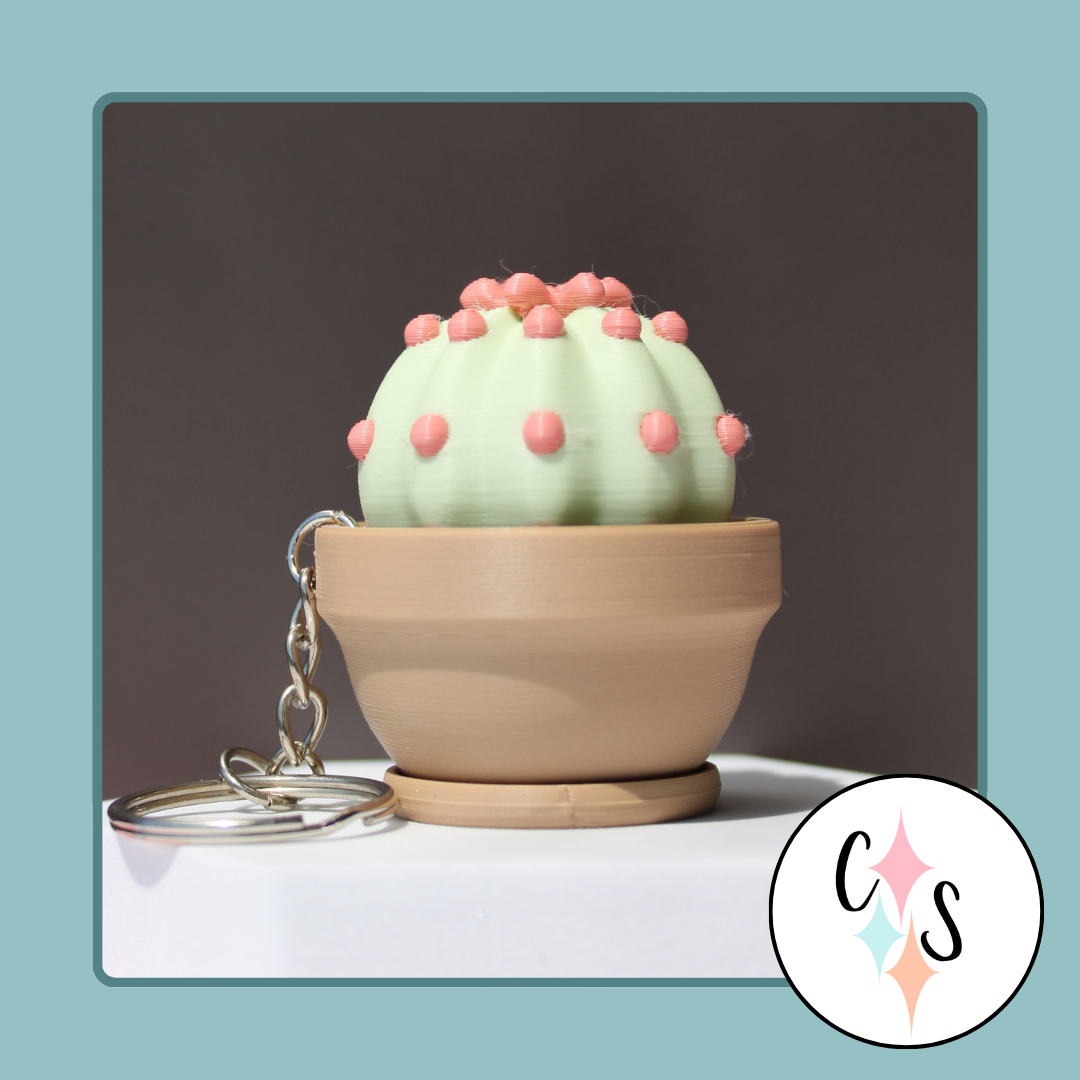 Cactus Clicky Keychain