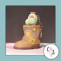 Cactus Boot Clicky Keychain