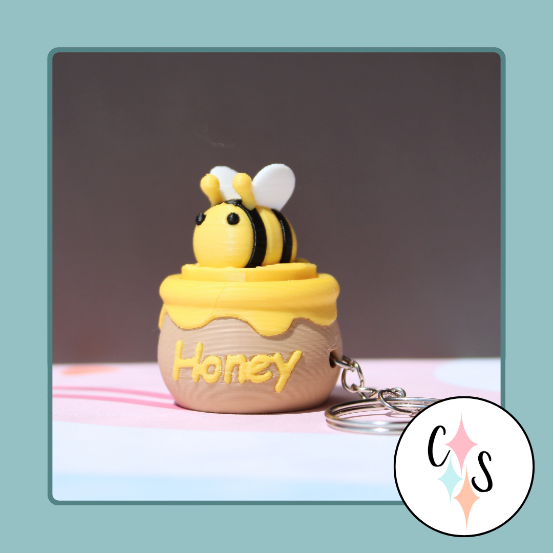 Bee Clicky Keychain