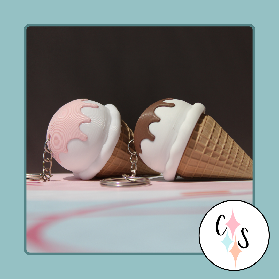 Ice Cream Clicky Keychain
