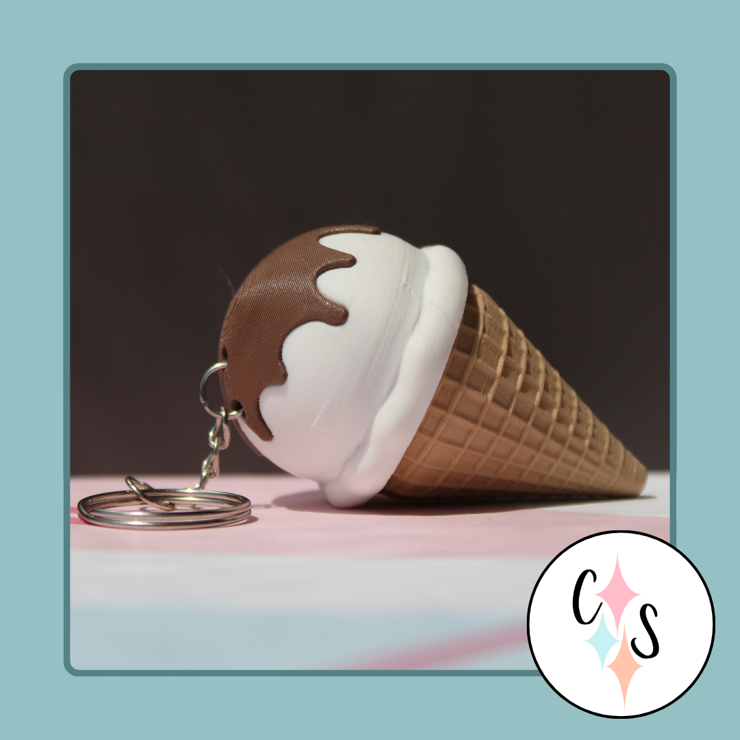 Ice Cream Clicky Keychain