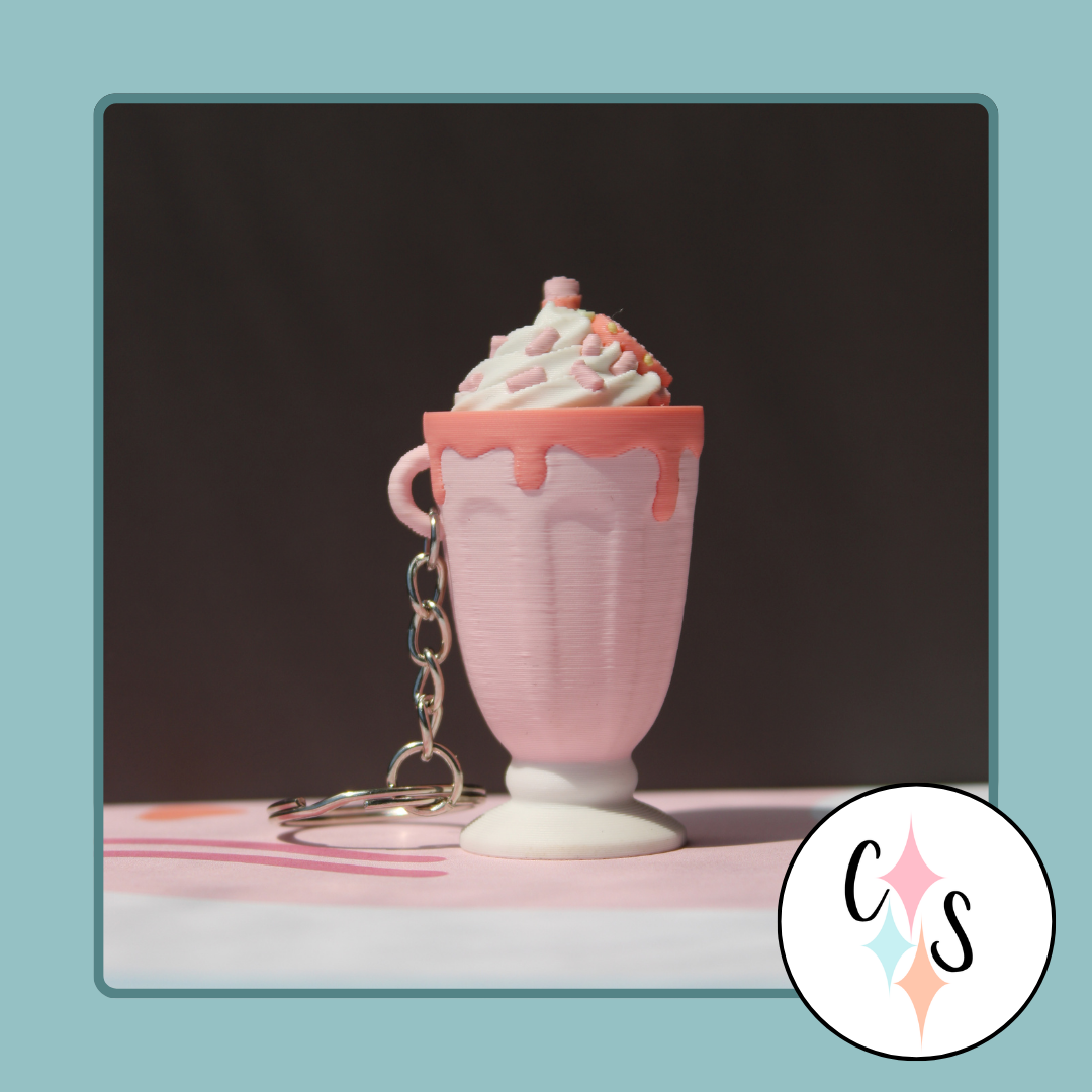 Milkshake Clicky Keychian
