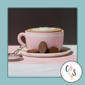 Pink Coffee Clicky Keychian