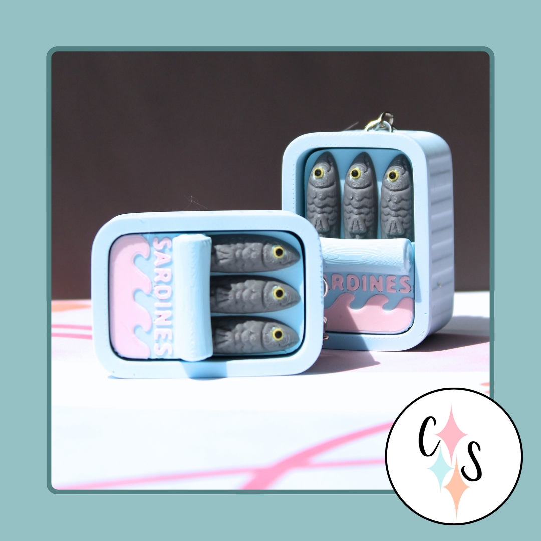 Sardines Clicky Keychain