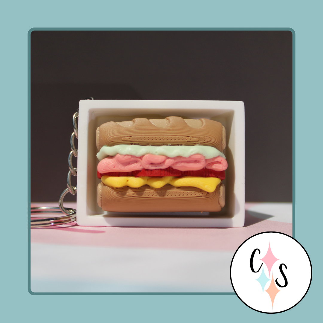 Submarine Sandwich Clicky Keychian