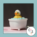 Ducky in Tub Clicky Keychian