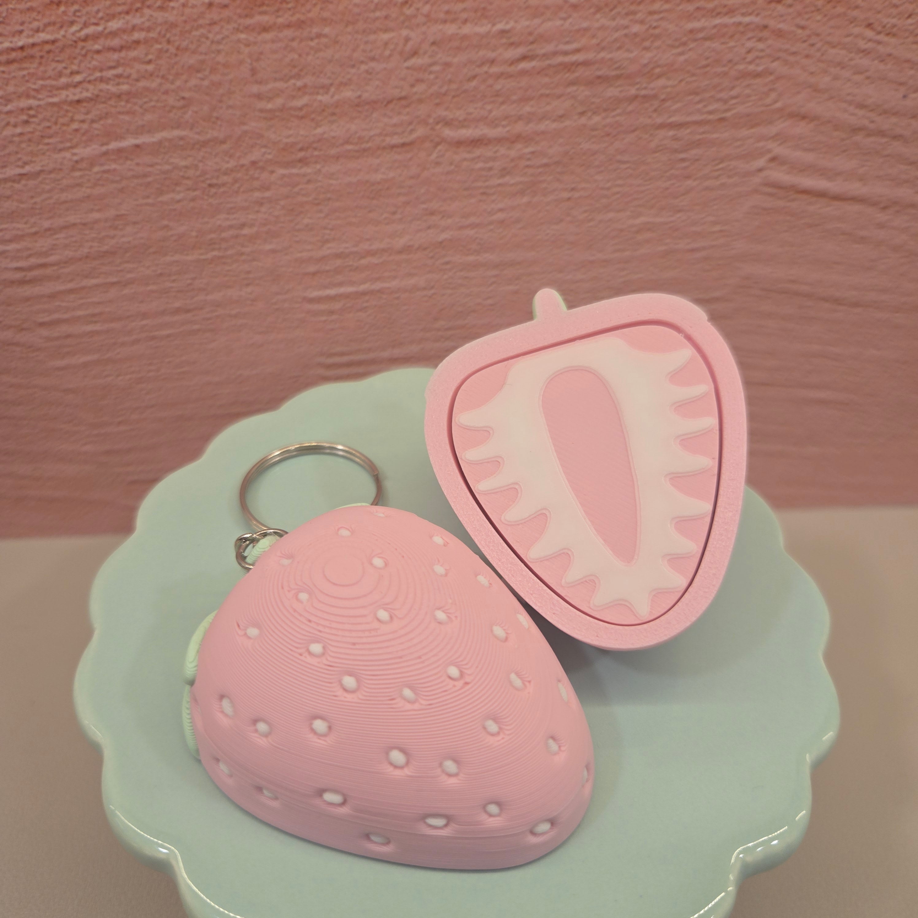 Strawberry Clicky Keychain