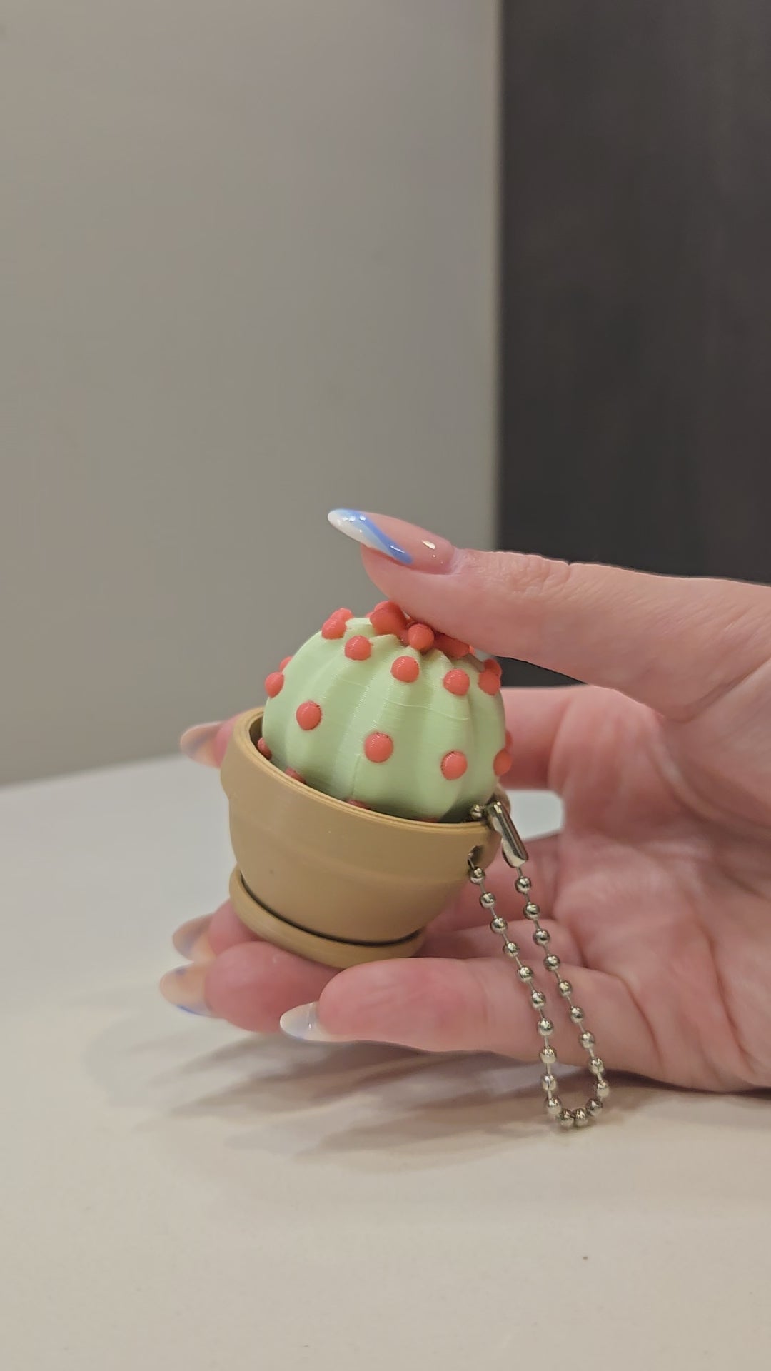 Cactus Clicky Keychain